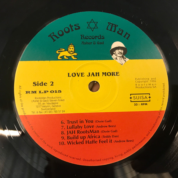 Andrew Bees , Teddy Dan , Ossie Gad - Love Jah More | Roots Man Records (RM LP 015) - 4