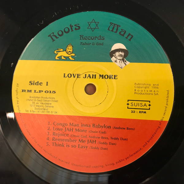 Andrew Bees , Teddy Dan , Ossie Gad - Love Jah More | Roots Man Records (RM LP 015) - 3