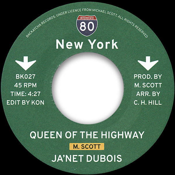 Ja'net DuBois / Jady Kurrent Band - Queen Of The Highway / Standing There | Backatcha Records (BK027)