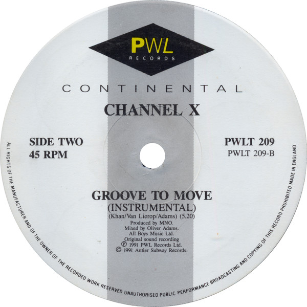 Channel X - Groove To Move | PWL Continental (PWLT 209) - 4