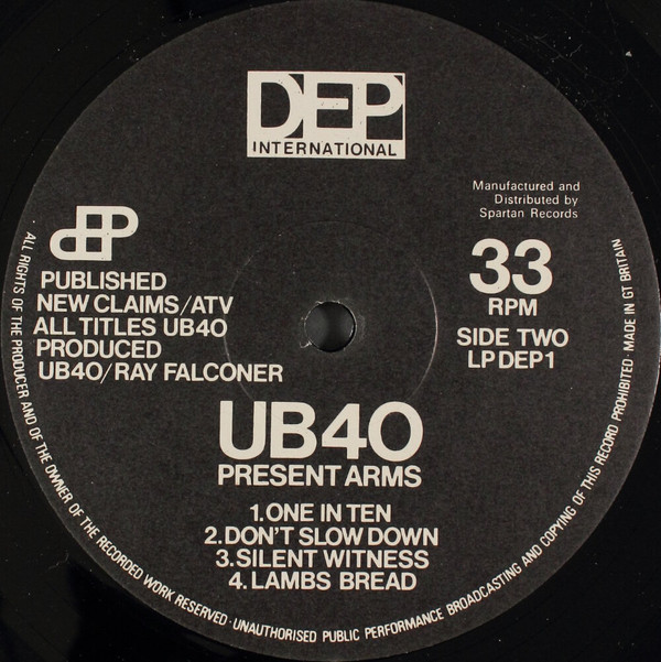 UB40 - Present Arms | DEP International (LPDEP 1) - 4