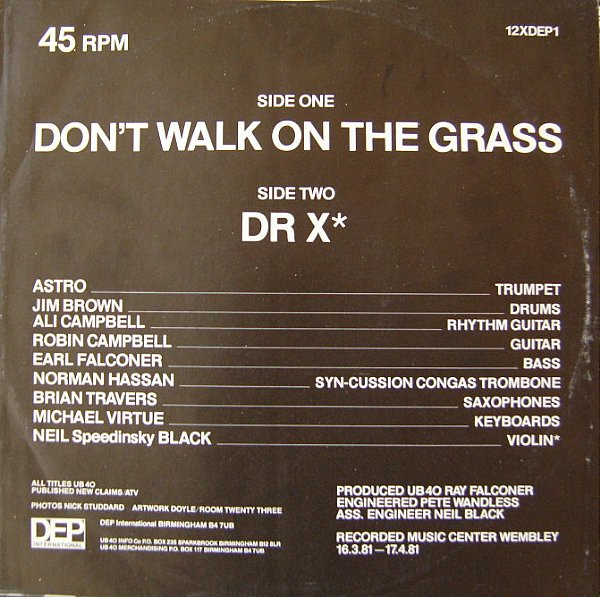 UB40 - Present Arms | DEP International (LPDEP 1) - 8