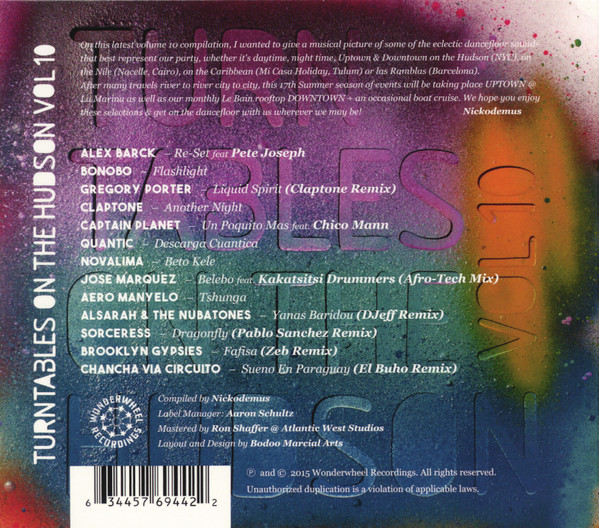 Nickodemus - Turntables On The Hudson Vol. 10: Uptown Downtown | Wonderwheel Recordings (WONDERCD-27)