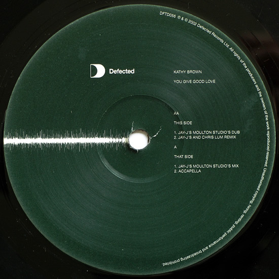 Kathy Brown - You Give Good Love | Defected (DFTD056) - 3