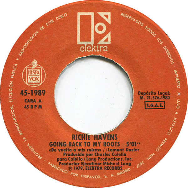 Richie Havens - Going Back To My Roots | Elektra (45-1989) - 3 Richie Havens - Going Back To My Roots | Elektra (45-1989) - 3