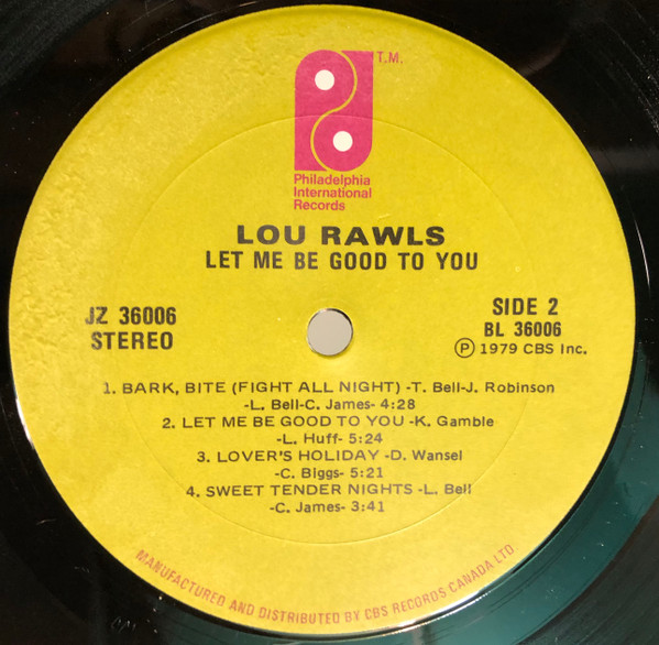Lou Rawls - Let Me Be Good To You | Philadelphia International Records (JZ 36006) - 4 Lou Rawls - Let Me Be Good To You | Philadelphia International Records (JZ 36006) - 4