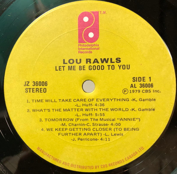 Lou Rawls - Let Me Be Good To You | Philadelphia International Records (JZ 36006) - 3 Lou Rawls - Let Me Be Good To You | Philadelphia International Records (JZ 36006) - 3