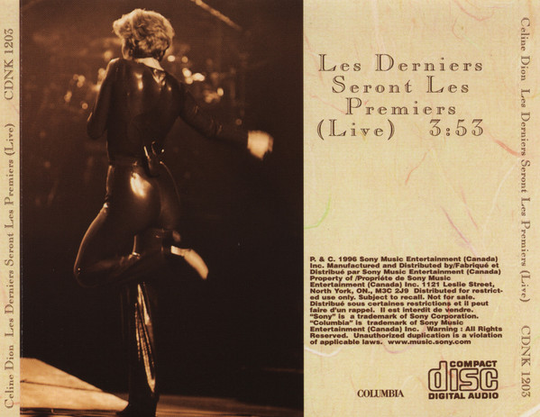 Céline Dion - Les Derniers Seront Les Premiers | Columbia (CDNK 1203) - 4