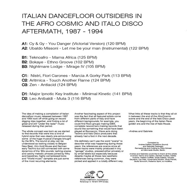 Various - Italian Dancefloor Outsiders In The Afro Cosmic And Italo Disco Aftermath, 1987-1994 | THANK YOU (THANKYOU014) - 3