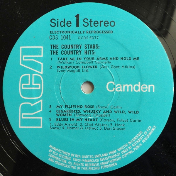 Various - The Country Stars, The Country Hits | RCA Camden (CDS 1041) - 2