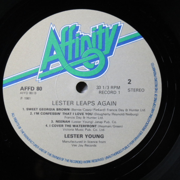 Lester Young - Lester Leaps Again | Affinity (AFFD 80) - 4