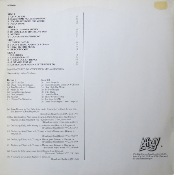 Lester Young - Lester Leaps Again | Affinity (AFFD 80) - 2