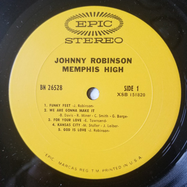 Johnny Robinson - Memphis High | Epic (BN 26528) - 3