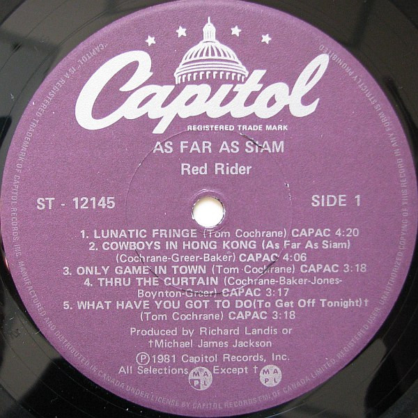 Red Rider - As Far As Siam | Capitol Records (ST-12145) - 3