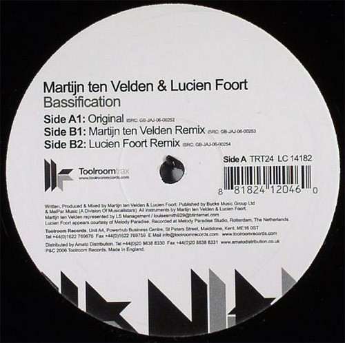 Martijn ten Velden & Lucien Foort - Bassification | Toolroom Trax (TRT24) - 2
