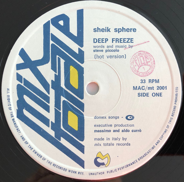 Sheik Sphere - Deep Freeze | Mix Totale Records (MAC/mt 2001) - 3