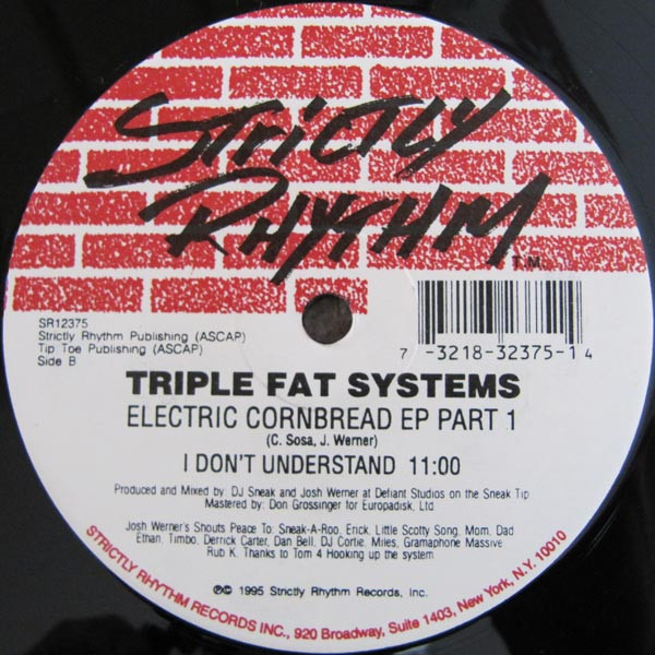 Triple Fat Systems - Electric Cornbread EP Part 1 | Strictly Rhythm (SR12375) - 2