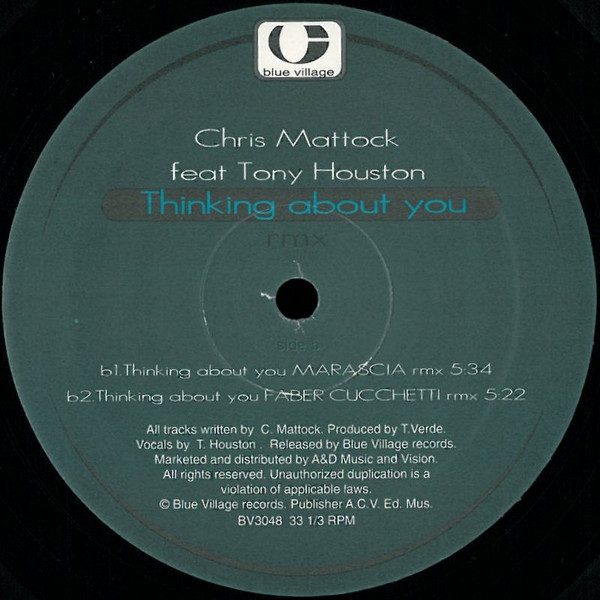 Chris Mattock - Thinking About You (Remix) | Blue Village (BV 3048) - 4 Chris Mattock - Thinking About You (Remix) | Blue Village (BV 3048) - 4