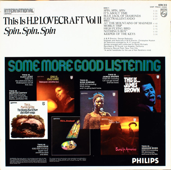 HP Lovecraft - This Is H.P. Lovecraft Vol II (Spin, Spin, Spin) | Philips (6336 213) - 2