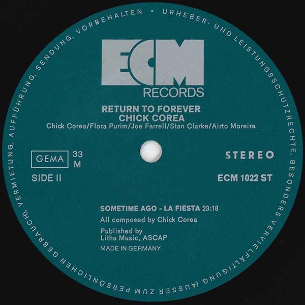 Chick Corea - Return To Forever | ECM Records (ECM 1022 ST)