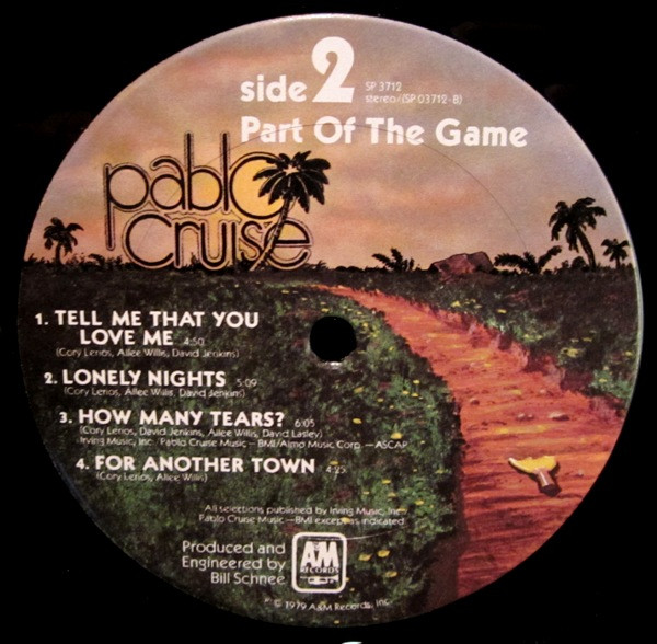 Pablo Cruise - Part Of The Game | A&M Records (SP-3712) - 4 Pablo Cruise - Part Of The Game | A&M Records (SP-3712) - 4