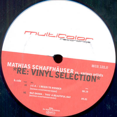 Mathias Schaffhäuser Vs. Various - RE: Vinyl Selection | Multicolor Recordings (MCR 122.0) - main Mathias Schaffhäuser Vs. Various - RE: Vinyl Selection | Multicolor Recordings (MCR 122.0) - main