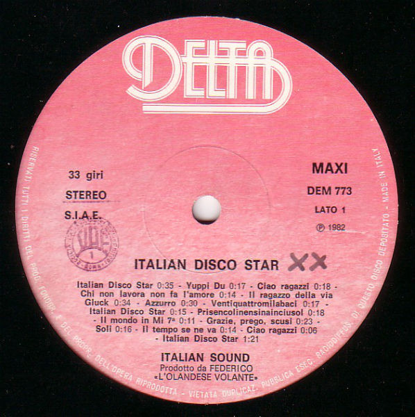 Italian Sound - Italian Disco Star | Delta (DEM 773) - main