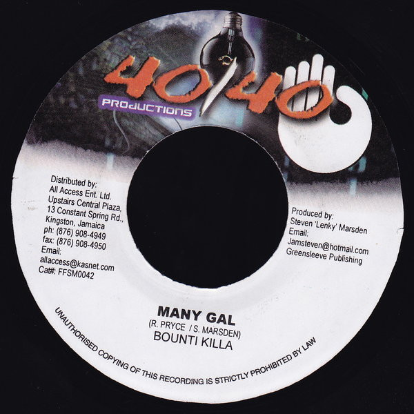 Bounti Killa - Many Gal | 40/40 Productions (FFSM0042)