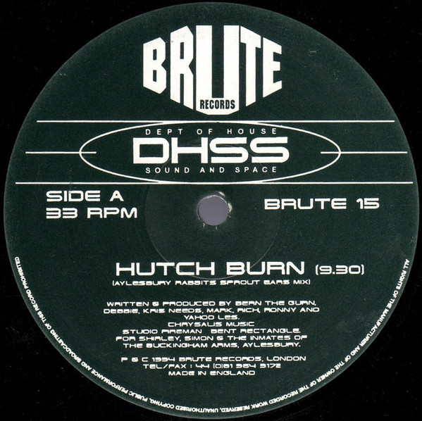 DHSS - Hutch Burn | Brute Records (BRUTE 15) - main