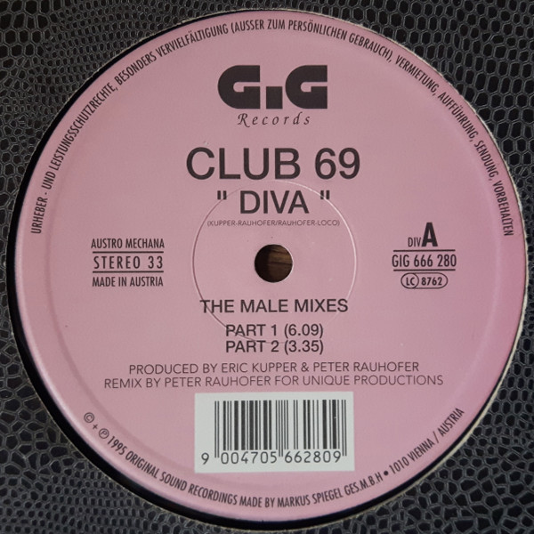 Club 69 - Diva (The Male Mixes) | GiG Records (GIG 666 280) Club 69 - Diva (The Male Mixes) | GiG Records (GIG 666 280)