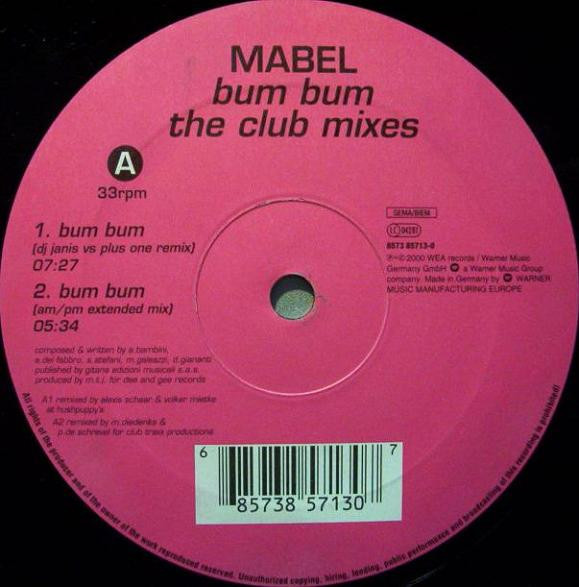 Mabel - Bum Bum (The Club Mixes) | WEA (8573 85713-0)