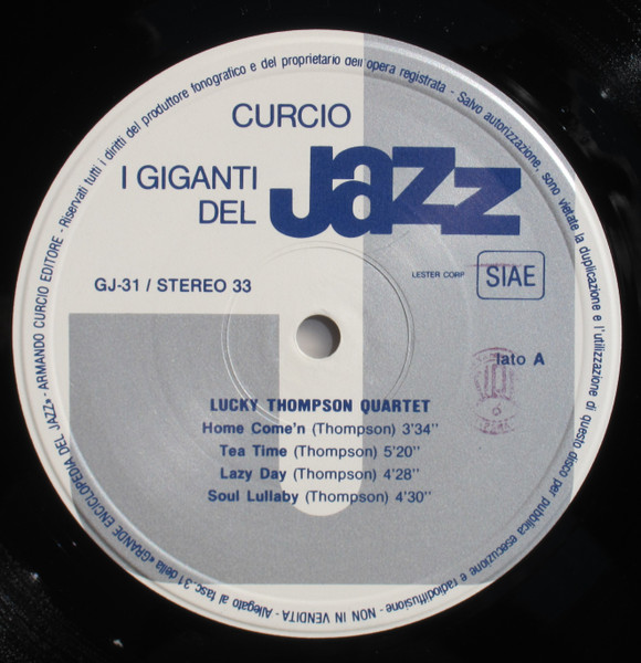 Lucky Thompson , Cedar Walton , Sam Jones , Louis Hayes - I Giganti Del Jazz Vol. 31 | Curcio (GJ-31) - 3