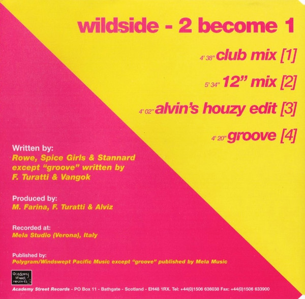 Wildside - 2 Become 1 | Academy Street Records (D-ACST009) - 2