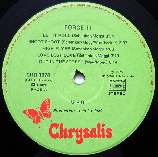 UFO - Force It | Chrysalis (CHR 1074) - 3
