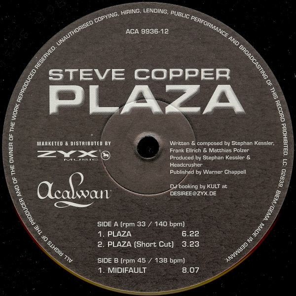 Steve Copper - Plaza | Acalwan (ACA 9936-12)