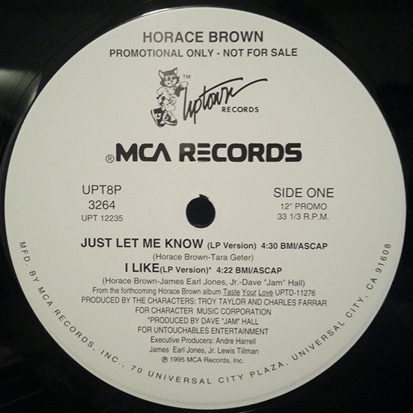 Horace Brown - Just Let Me Know | Uptown Records (UPT8P 3264) Horace Brown - Just Let Me Know | Uptown Records (UPT8P 3264)