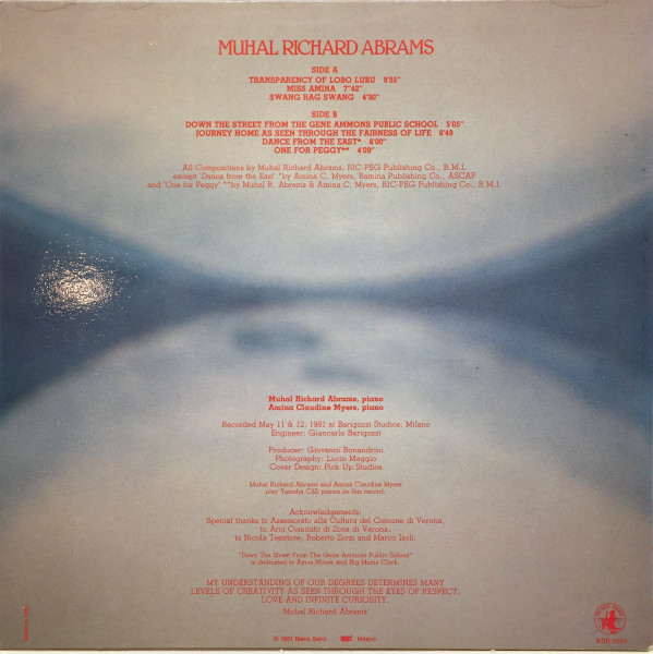 Muhal Richard Abrams Feat. Amina Claudine Myers - Duet | Black Saint (BSR 0051) - 2
