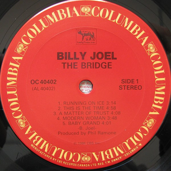 Billy Joel - The Bridge | Columbia (OC 40402) - 3
