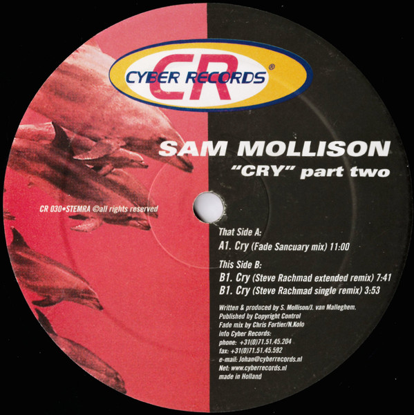 Sam Mollison - Cry (Part Two) | Cyber Records (CR 030)