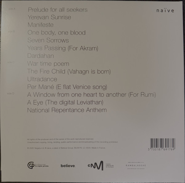 Tigran Hamasyan - Manifeste | Naïve (BLV9176) - 2