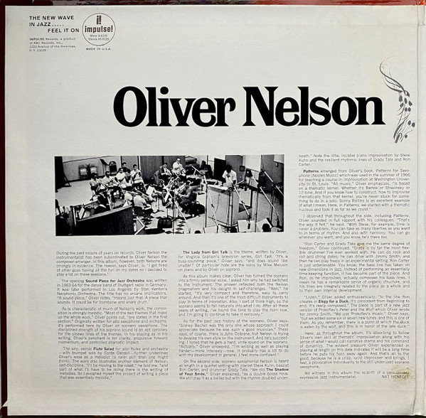 Oliver Nelson - Sound Pieces | Impulse! (AS-9129) - 2