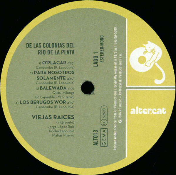 Viejas Raices - De Las Colonias Del Río De La Plata | Altercat Records (ALT013) - 4