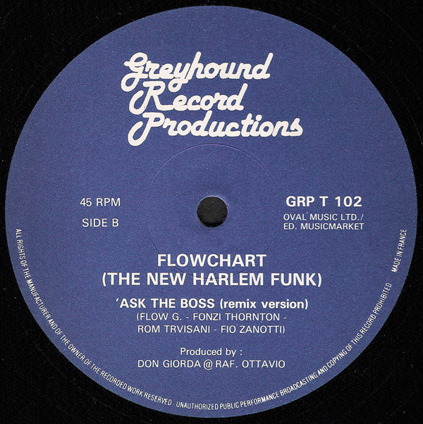Flowchart - Ask The Boss | Greyhound Record Productions (GRP T 102) - 2