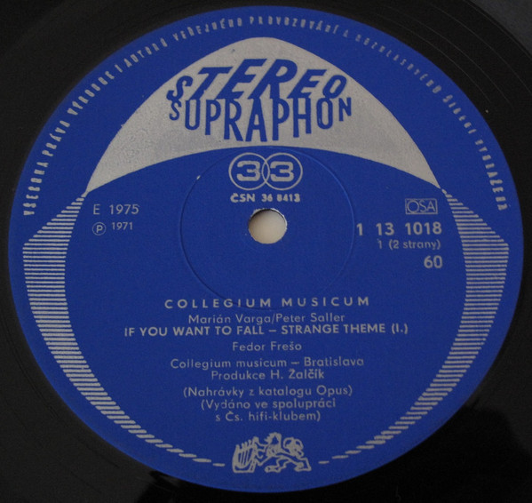 Collegium Musicum - Collegium Musicum | Supraphon (1 13 1018) - 4