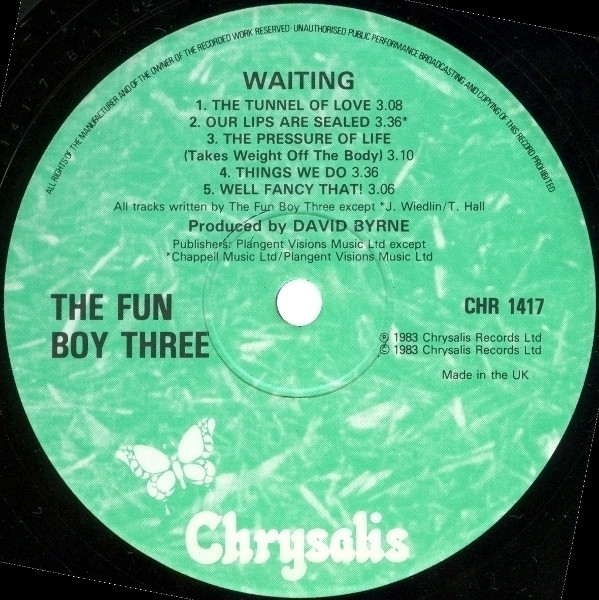 Fun Boy Three - Waiting | Chrysalis (CHR 1417) - 4