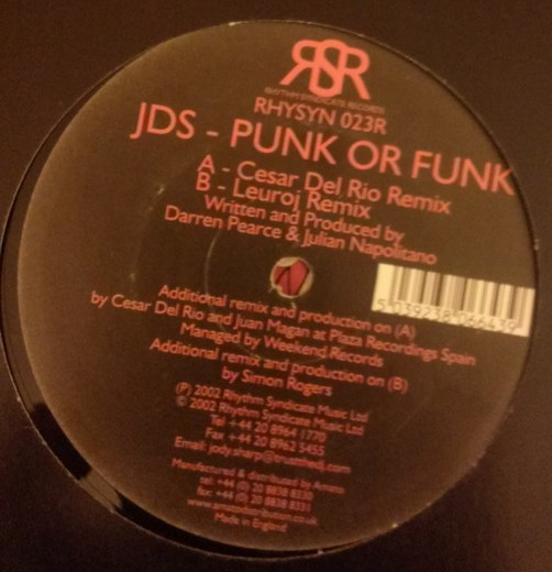 JDS - Punk Or Funk | Rhythm Syndicate Records (RHYSYN 023R) - 3