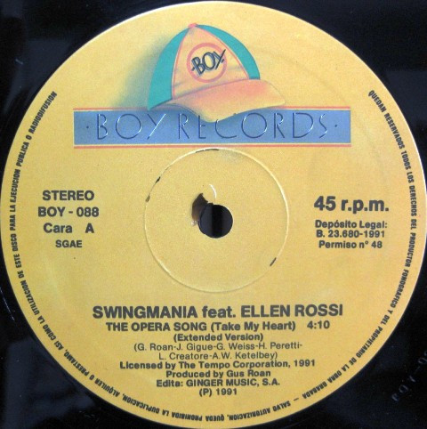 Swingmania Feat. Ellen Rossi - The Opera Song | Boy Records (BOY-088) - 3