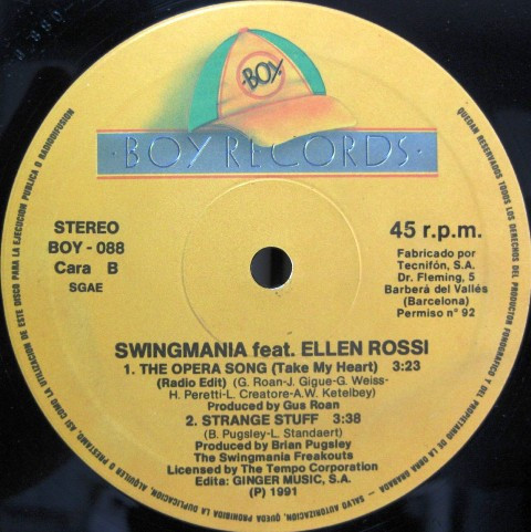 Swingmania Feat. Ellen Rossi - The Opera Song | Boy Records (BOY-088) - 4