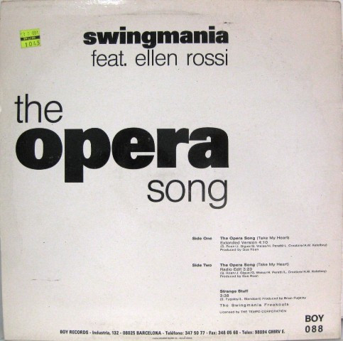 Swingmania Feat. Ellen Rossi - The Opera Song | Boy Records (BOY-088) - 2