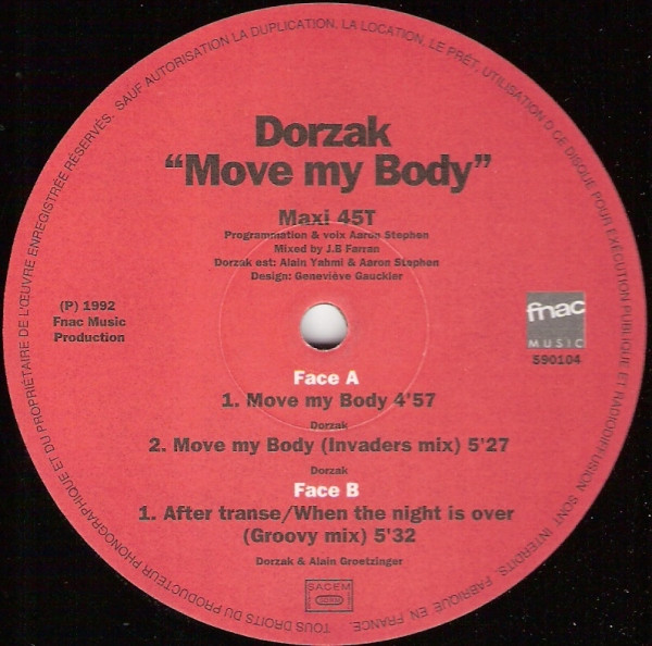 Dorzak - Move My Body | Fnac Music Dance Division (590104)